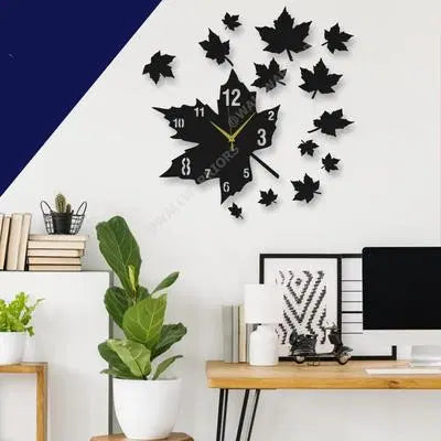 3D Leaf Wall Clock