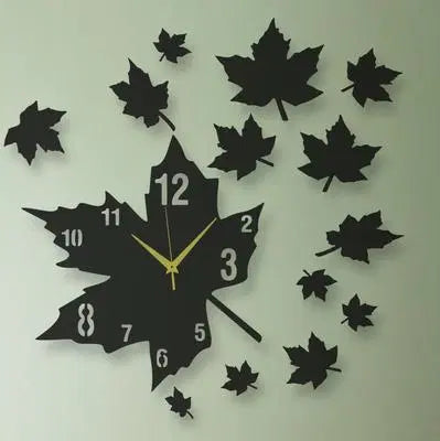 3D Leaf Wall Clock
