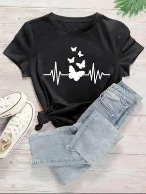 1 Pc Women's Stitched Printed T-Shirt